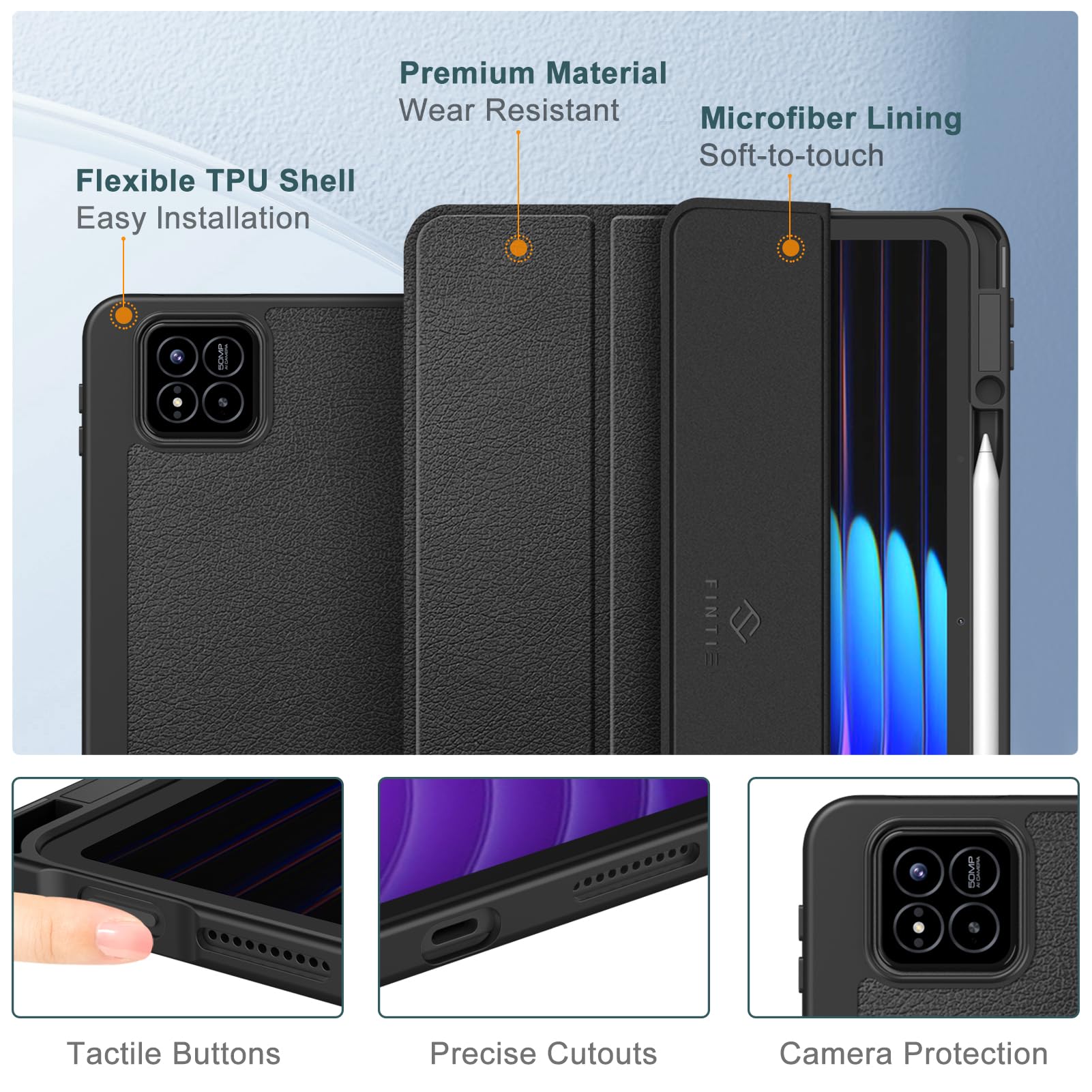 Fintie Xiaomi Pad 7 / Pad 7 Pro 11,2 inç 2024 Tablet için Kılıf